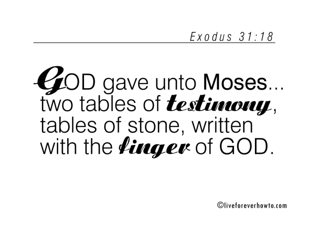 two tables of testimony
