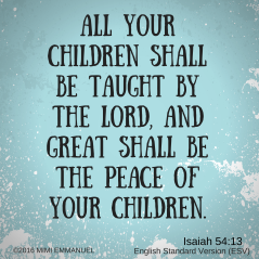 GREAT SHALL BE THE PEACE OF THY CHILDREN