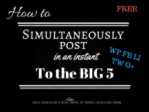 HOW TO POST TO THE BIG 5 SOCIAL MEDIA PLATFORMS FOR FREE WITH ONE CLICK OF THE MOUSE