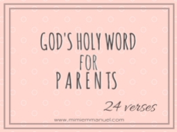 24 Scripture Verses for Parents