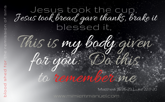 What is Christmas all about? And he took the bread... do this to remember me